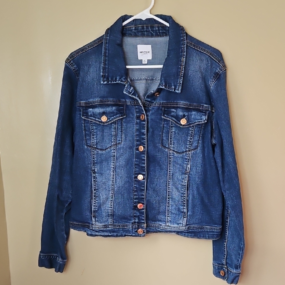 Kensie Blue Jean Jacket Classic Denim Style